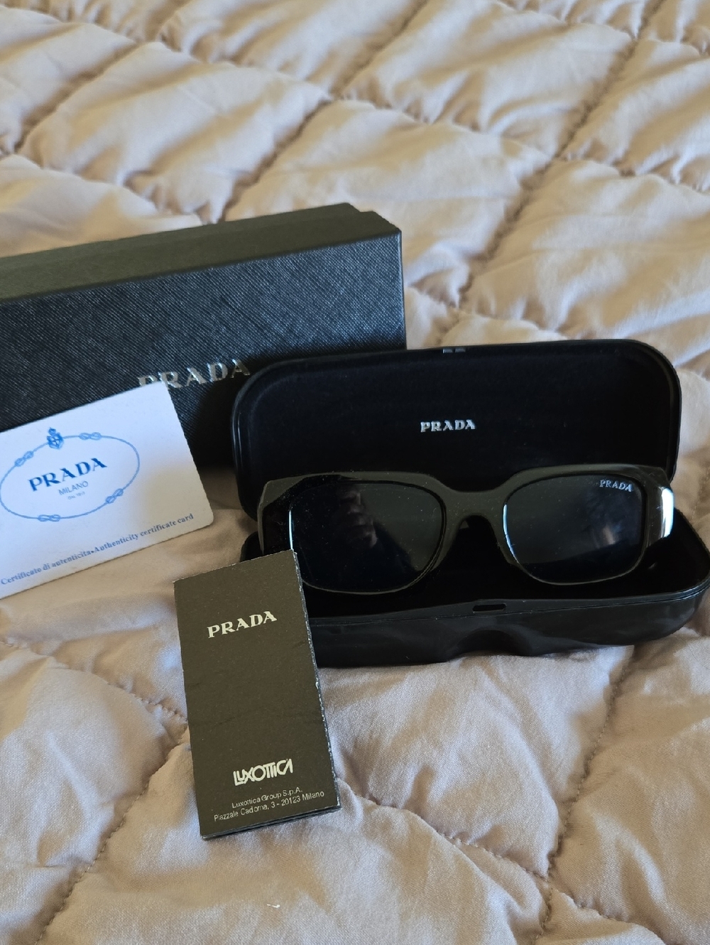 Prada Black Frame Sunglasses with Branded Case